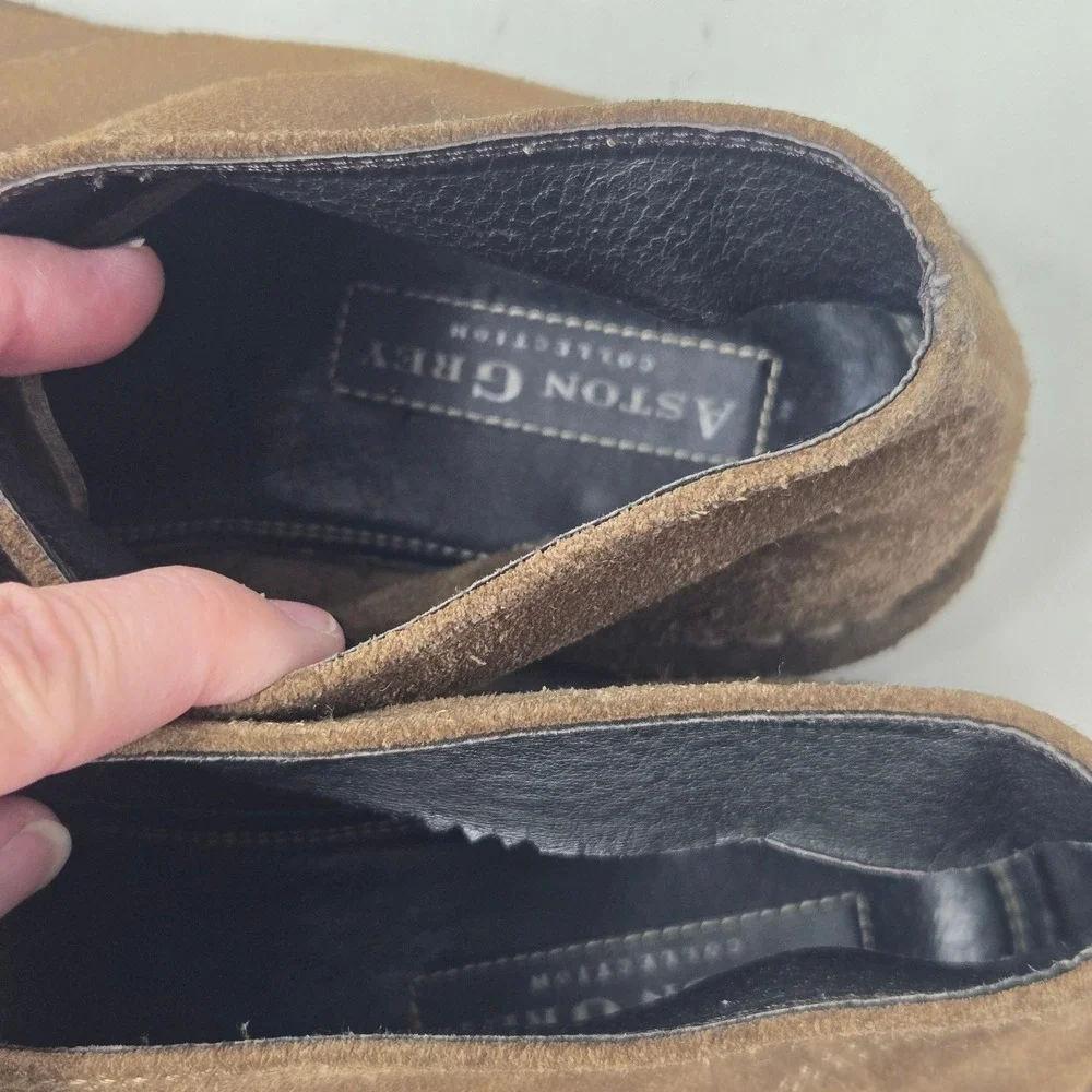 Aston Grey Collection Mens Brown Suede Chukka Desert Boots Size 8.5